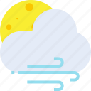 weather, moon, windy, night, cloudy, forecast