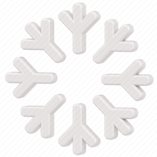 Snowflake, weather, winter, cold, ice 3D illustration - Download on Iconfinder
