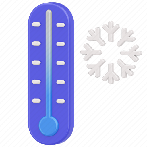 Thermpmetr, snow, snowflake, weather, winter, cold, temperature 3D illustration - Download on Iconfinder
