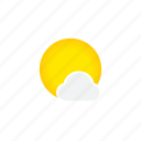 weather, icon, sun, summer, sunny, sunny day, sun and cloud, sun icon, partly cloud