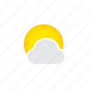 weather, icon, sun, sun and cloud, partly cloud, partly cloudy, sunny, sunny day, summer