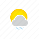 weather, sun, cloud, cloudy, rain, partly cloud, partly cloudy, rain icon