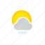 weather, sun, cloud, cloudy, rain, partly cloud, partly cloudy, rain icon 