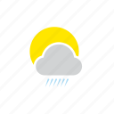 weather, rain, rain icon, sun and rain, cloudy, clouds, rain day, rainny