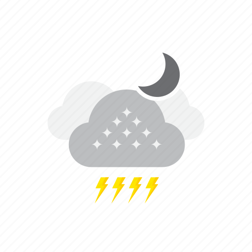 Weather, icon, cloudy, clouds, night, night rain, rain icon - Download on Iconfinder
