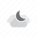 weather, icon, night, night cloud, night clouds