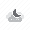 weather, night, night icon, cloud, rain, forecast