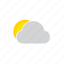 weather, icon, partly cloud, partly cloudy, cloud, sun and cloud