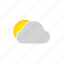 weather, icon, partly cloud, partly cloudy, cloud, sun and cloud 