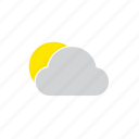 weather, icon, sun, cloud, partly cloud, partly cloudy