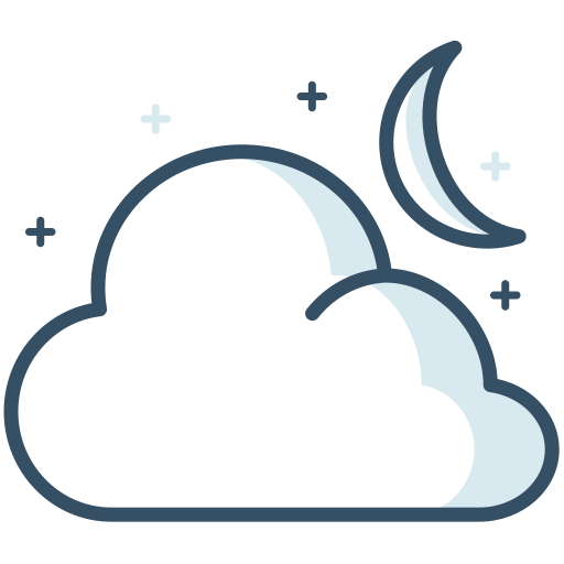 Cloud, moon, night, weather icon - Free download