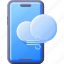 smartphone, cloud, weather, wind 