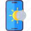smartphone, cloud, weather, eclipse 