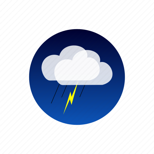 Clouds, lightning, night, rain, sky, temporal, weather icon - Download on Iconfinder