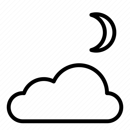 Cloud, clouds, evening, moon, nature, night, weather icon - Download on Iconfinder