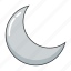 crescent moon, half moon, moon, night, night time, weather 