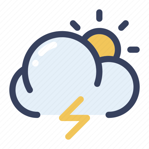 Cloud, day, season, storm, sun, thunder, weather icon - Download on Iconfinder