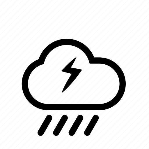 Cloud, downpour, rind, strom, thuder, weather icon - Download on Iconfinder