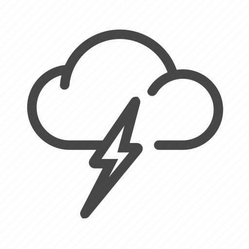 Cloudy, full, light, lighting, rain, storm, weather icon - Download on Iconfinder
