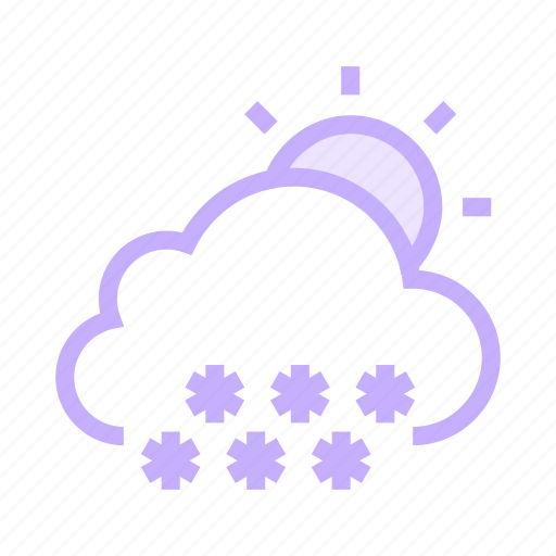 Climate, cloud, snowfalling, sun, weather icon - Download on Iconfinder