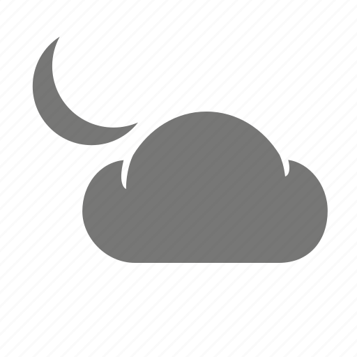 Cloud, cloudy, meteorological, moon, night, weather, weatherproof icon - Download on Iconfinder