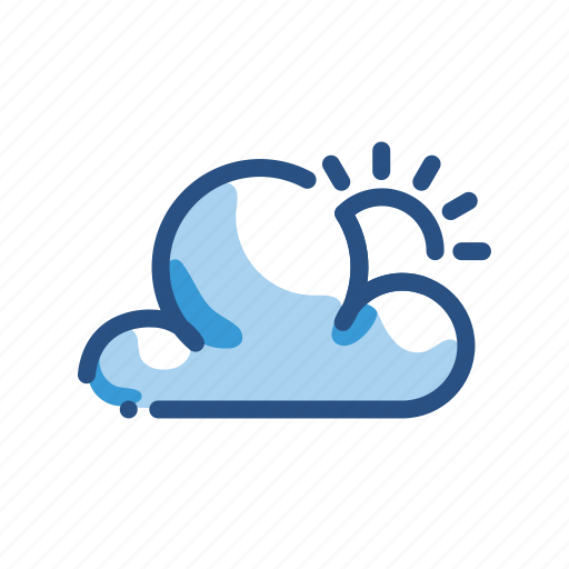 Cloudy, forecast, partly, sun, weather icon - Download on Iconfinder