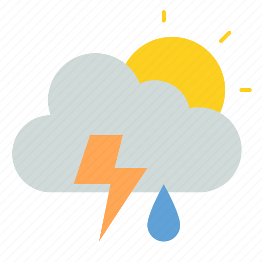 Cloud, rain, sun, thunder icon - Download on Iconfinder