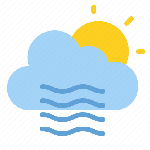 Cloud, sun, weather, windy icon - Download on Iconfinder