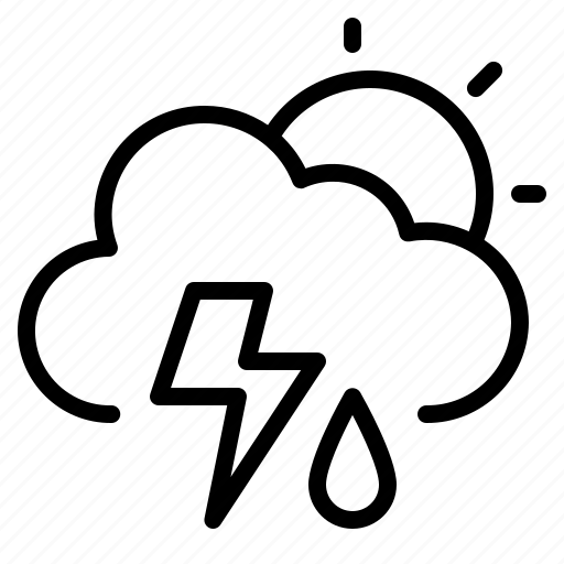Cloud, rain, sun, thunder icon - Download on Iconfinder