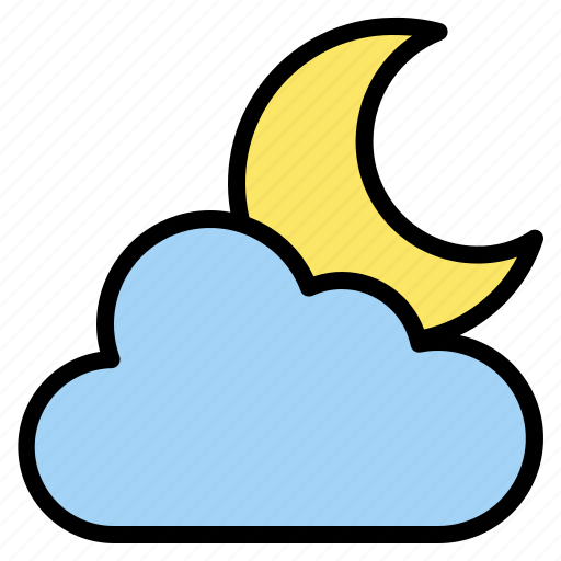 Cloud, moon, night, sky icon - Download on Iconfinder