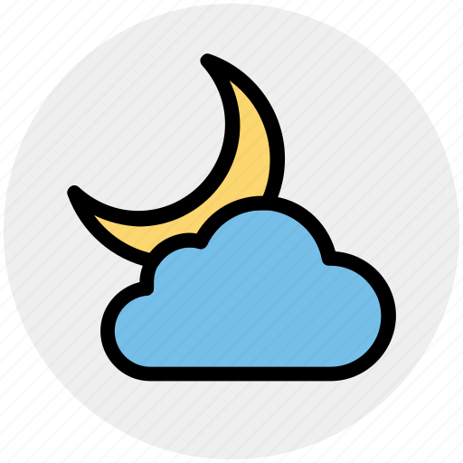Cloud, cool, crescent, moon, night, weather icon - Download on Iconfinder
