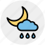 cloud, moon, night, rain, rainy, weather 