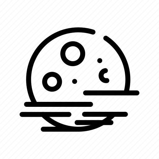 Fog, forecast, moon, night, weather icon - Download on Iconfinder