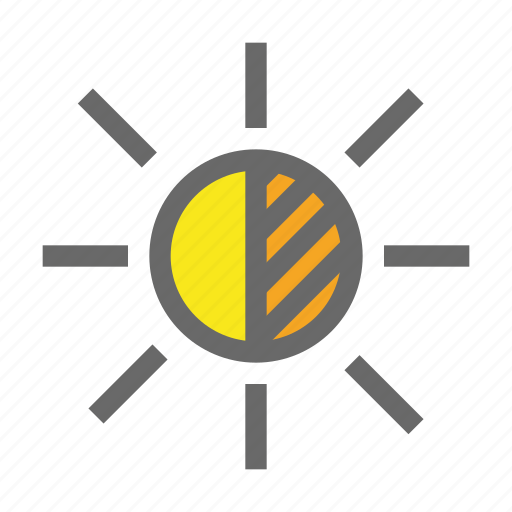 Bright, eclipse, half, light, lighter, sun, season icon - Download on Iconfinder