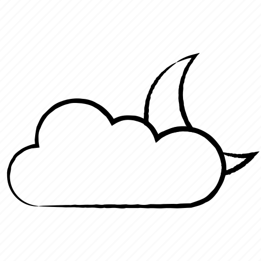 Cloud, cloudy, moon, weather icon - Download on Iconfinder