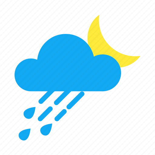 Atmosphere, climate, clouds, forecast, night, rain, weather icon - Download on Iconfinder