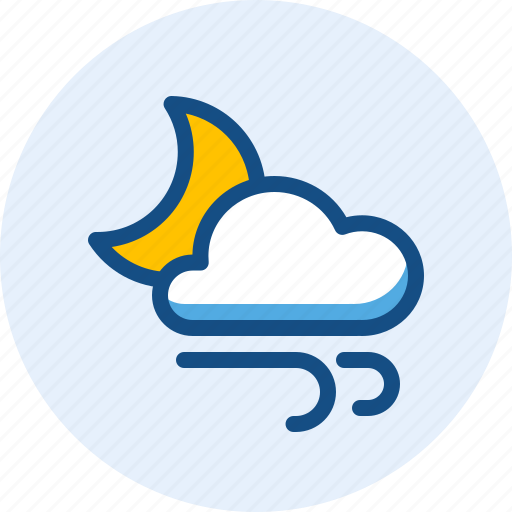 Cloudy, night, season, weather, windy icon - Download on Iconfinder