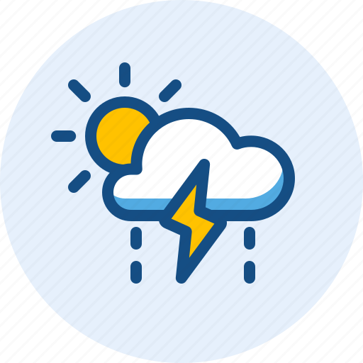 Day, rainy, season, thunderbolt, weather, with icon - Download on Iconfinder