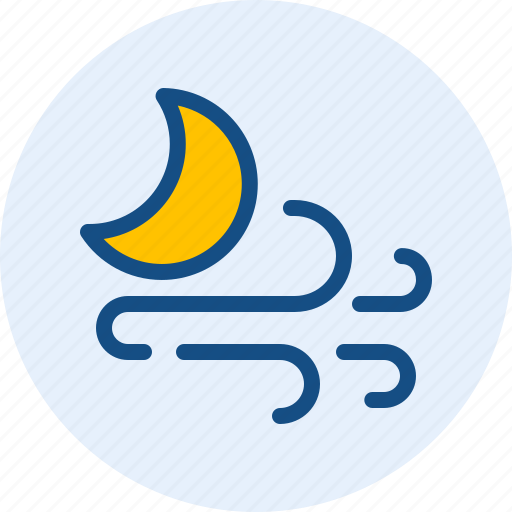 Night, season, weather, windy icon - Download on Iconfinder