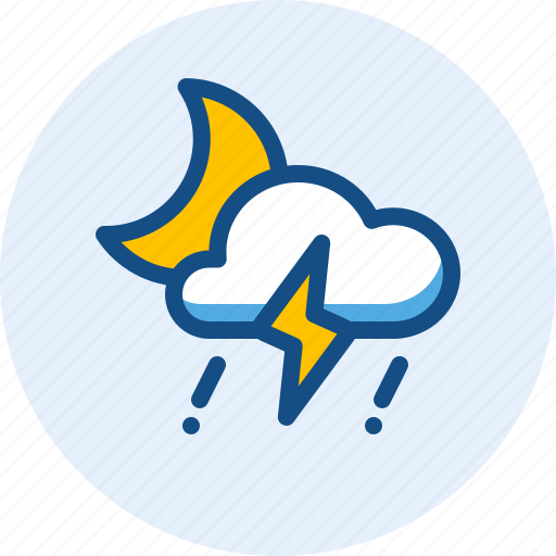 Night, rainy, season, storm, weather icon - Download on Iconfinder