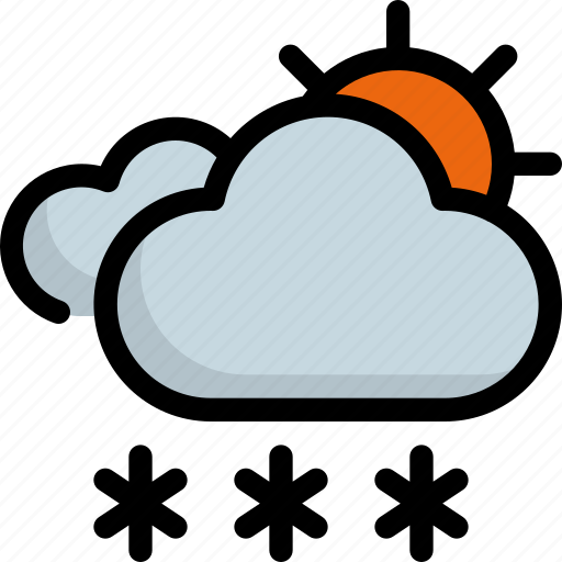 Climate, cloud, forecast, snow, sun, weather, winter icon - Download on Iconfinder