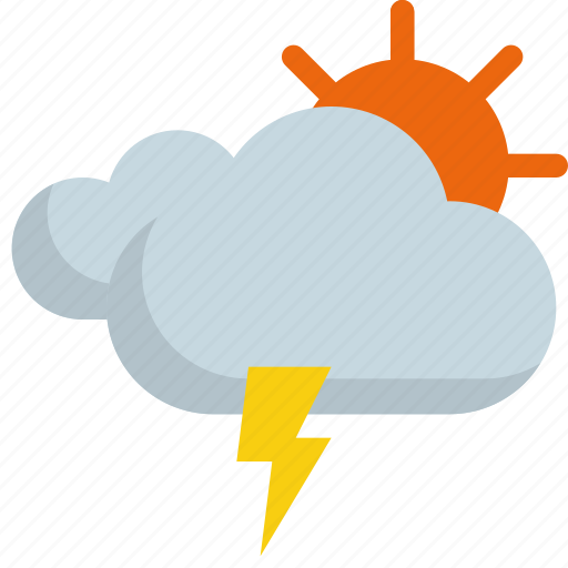 Climate, forecast, summer, sun, sunny, thunder, weather icon - Download on Iconfinder