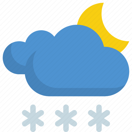 Climate, forecast, moon, night, snow, weather, winter icon - Download on Iconfinder