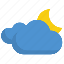 climate, cloud, forecast, moon, night, weather