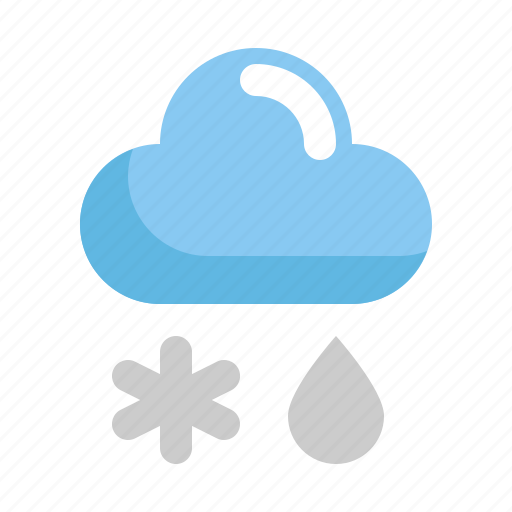 Climate, cloud, forecast, rain, snow, snowflake, weather icon - Download on Iconfinder