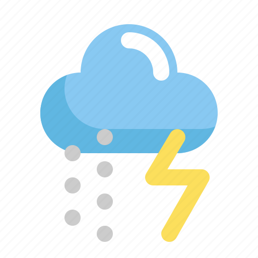 Climate, cloud, forecast, snow, thunder, weather, winter icon - Download on Iconfinder