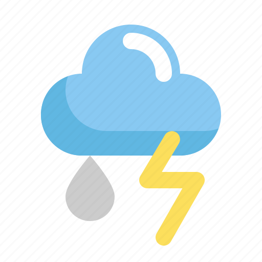 Climate, cloud, forecast, rain, thunder, weather icon - Download on Iconfinder