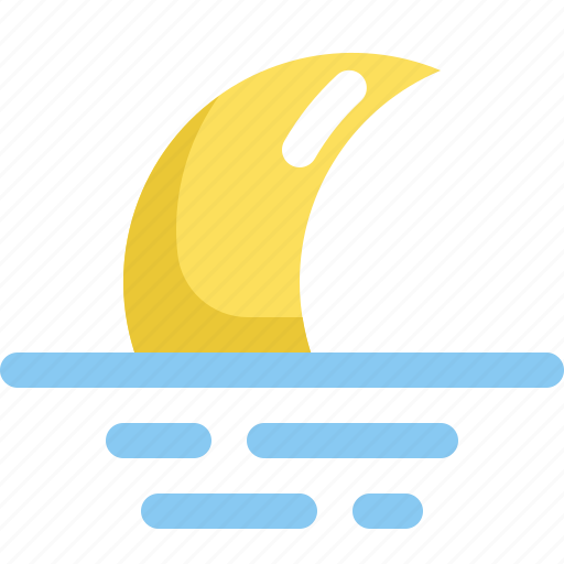 Beach, climate, forecast, moon, weather icon - Download on Iconfinder