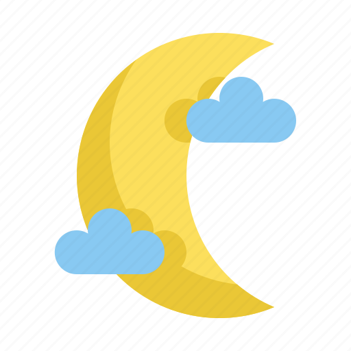 Climate, cloud, forecast, half, moon, night, weather icon - Download on Iconfinder