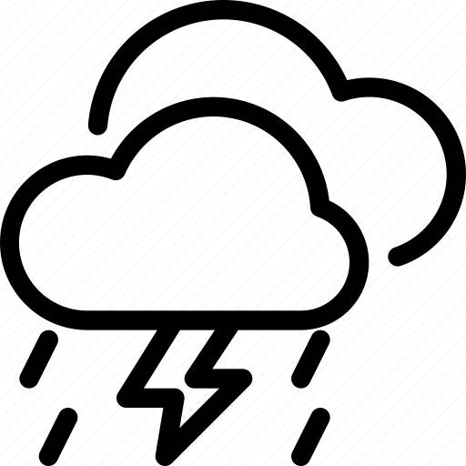 Clouds, cloudy, forecast, lighting, rainy, storm, weather icon - Download on Iconfinder